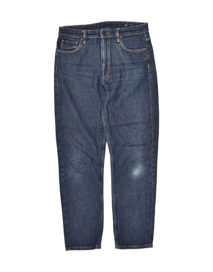 MASSIMO DUTTI Womens Slim Straight Jeans EU 40 Medium W32 L28 Navy Blue | Vintage Massimo Dutti | Thrift | Second-Hand Massimo Dutti | Used Clothing | Messina Hembry 