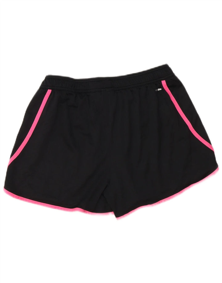ADIDAS Womens Climalite Sport Shorts UK 16/18 Large  Black Polyester
