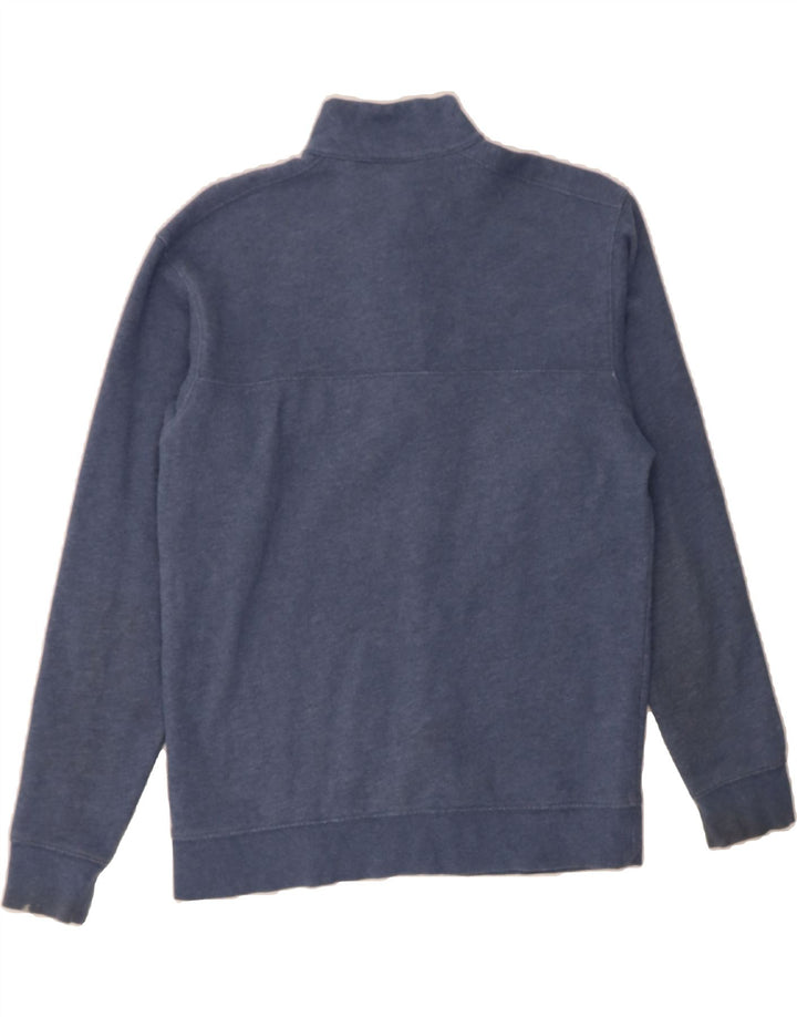 COLUMBIA Mens Zip Neck Sweatshirt Jumper Small Blue Cotton Vintage Columbia and Second-Hand Columbia from Messina Hembry 