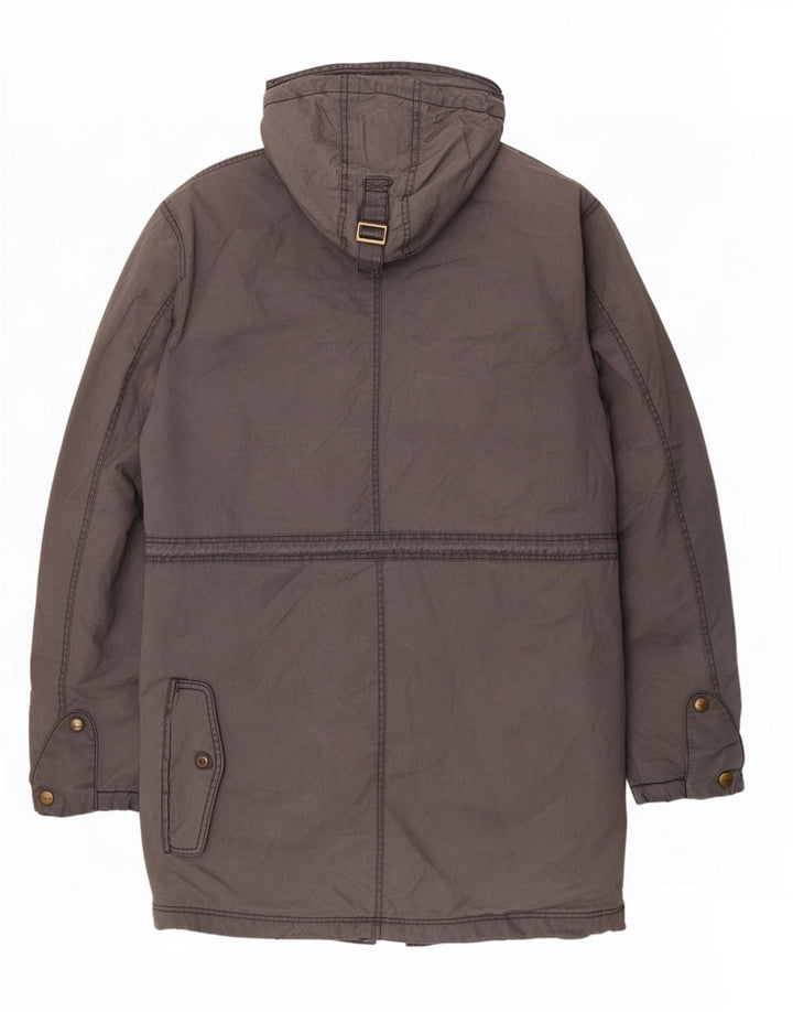 Jack & Jones Mens Hooded Parka Jacket UK 42 XL Grey Polyester