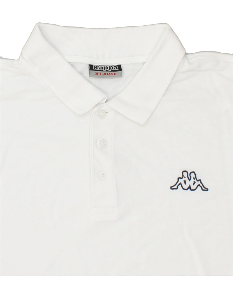 KAPPA Mens Polo Shirt XL White Cotton | Vintage Kappa | Thrift | Second-Hand Kappa | Used Clothing | Messina Hembry 