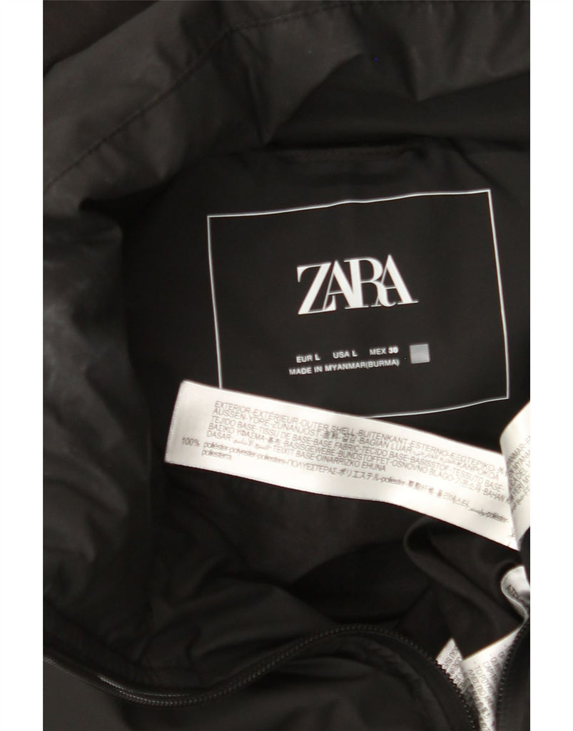 ZARA Womens Padded Gilet UK 16 Large Black Polyester Vintage Zara and Second-Hand Zara from Messina Hembry 
