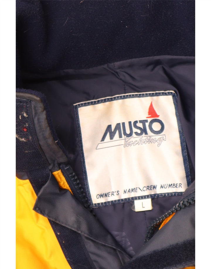 Musto Mens Ski Jacket UK 40 Large Yellow Colourblock Nylon
