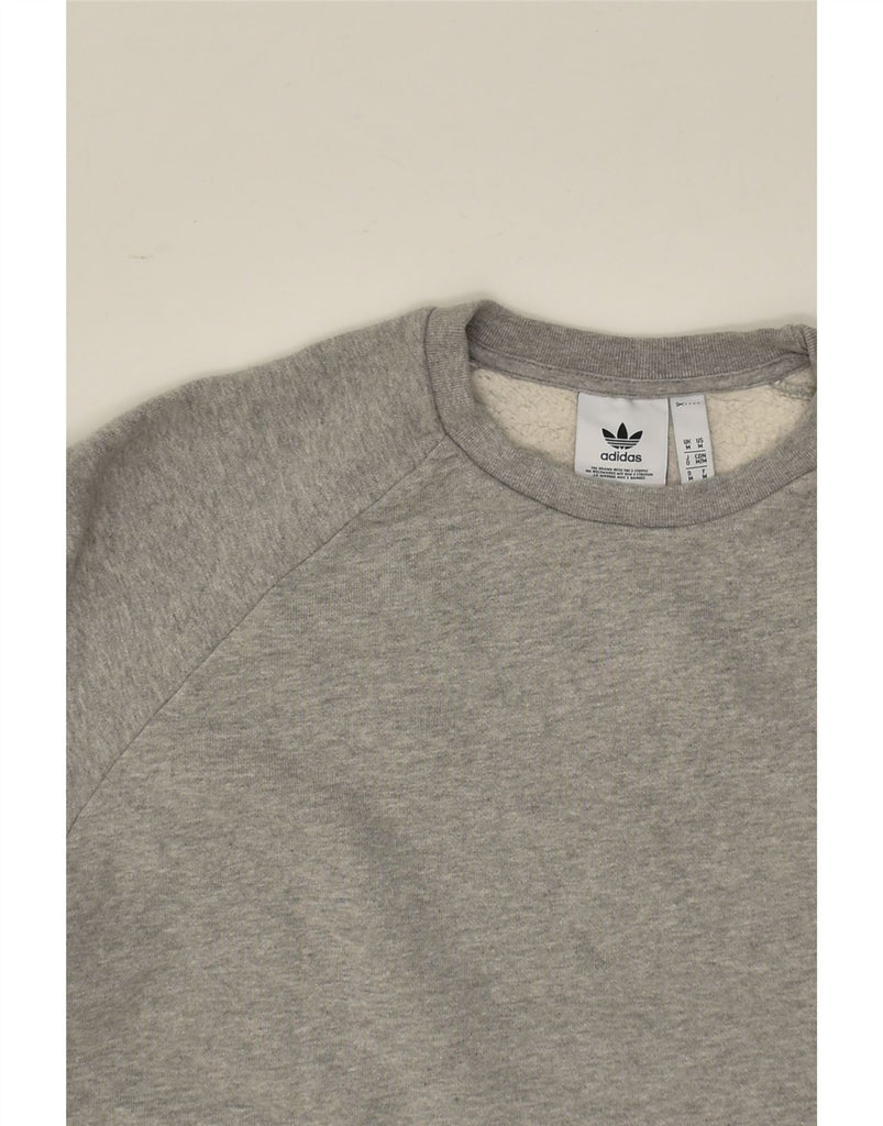 ADIDAS Mens Sweatshirt Jumper Medium Grey Cotton | Vintage Adidas | Thrift | Second-Hand Adidas | Used Clothing | Messina Hembry 