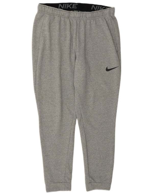 Nike Mens Dri Fit Standard Fit Tracksuit Trousers Joggers XL Grey Flecked