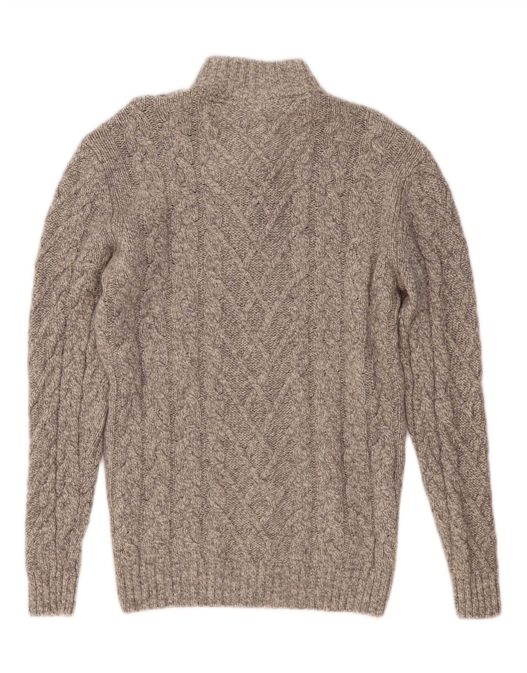 WESTBURY Mens Button Neck Jumper Sweater Medium Grey Wool