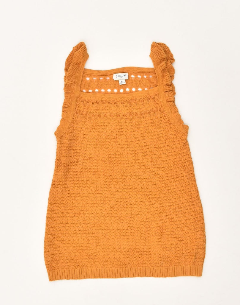 J. CREW Womens Knit Cami Top UK 4 XS Orange Cotton | Vintage J. Crew | Thrift | Second-Hand J. Crew | Used Clothing | Messina Hembry 