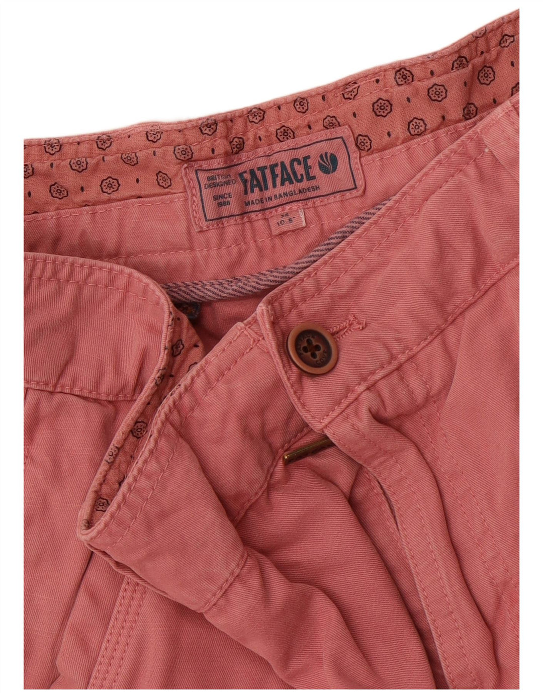 Fat Face Mens Chino Shorts W38 XL Pink