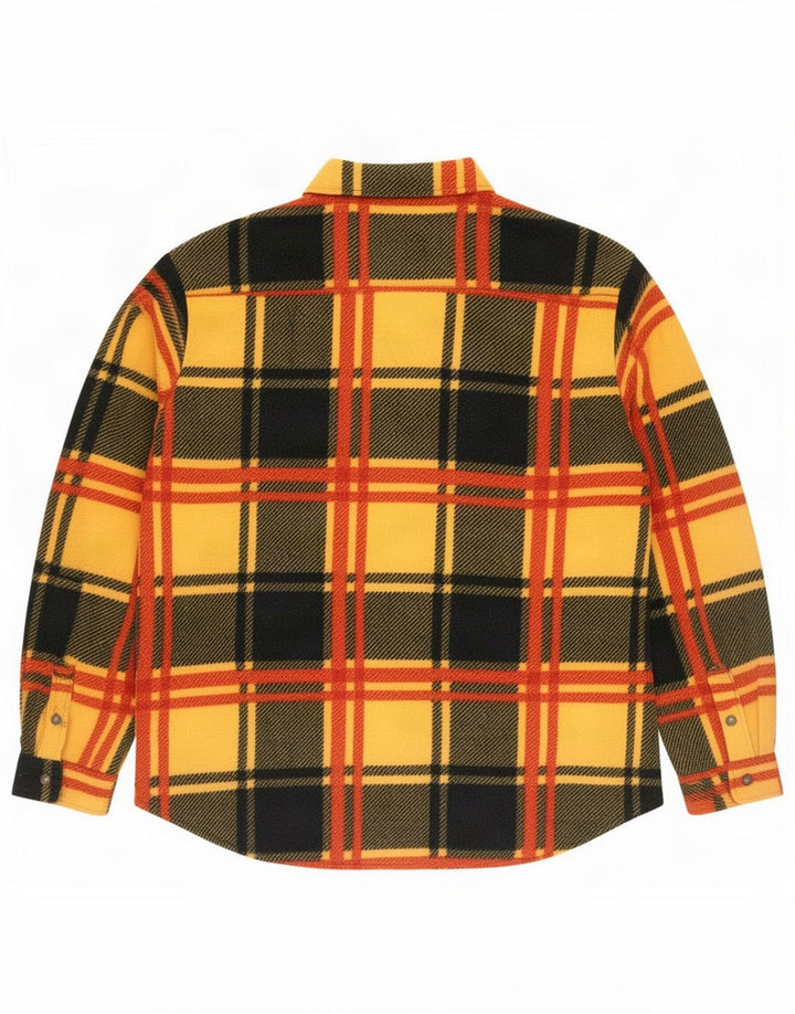 Vintage Mens Fleece Shirt Large Multicoloured Plaid