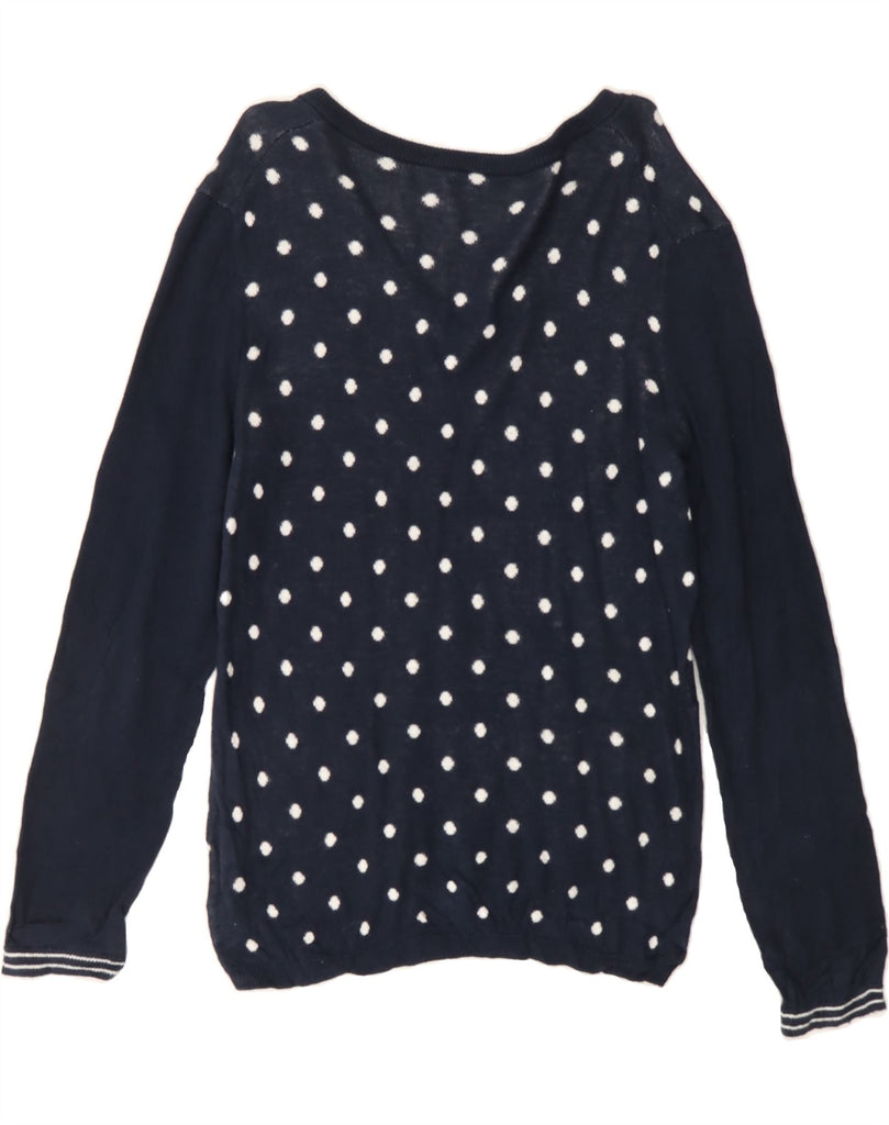 TOMMY HILFIGER Womens V-Neck Jumper Sweater UK 12 Medium Navy Blue Vintage Tommy Hilfiger and Second-Hand Tommy Hilfiger from Messina Hembry 