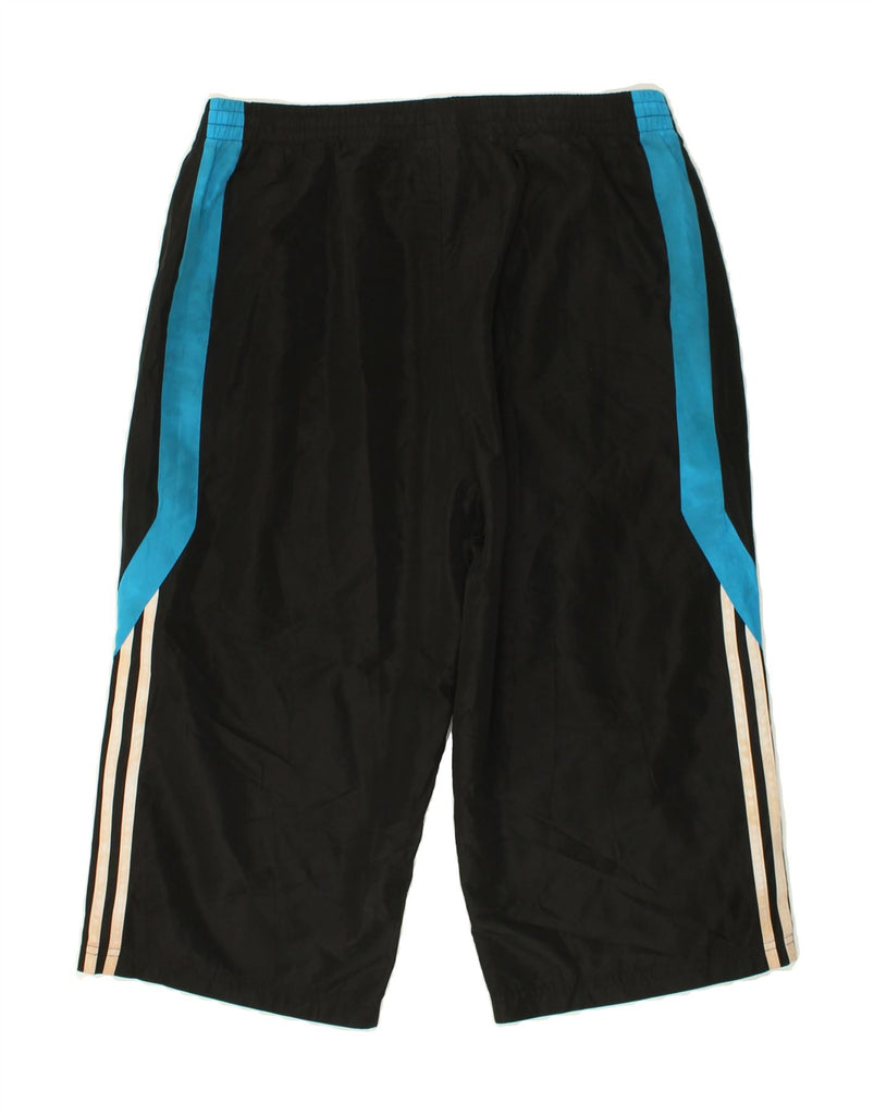 ADIDAS Mens Bermuda Sport Shorts Large Black Colourblock Polyester | Vintage Adidas | Thrift | Second-Hand Adidas | Used Clothing | Messina Hembry 