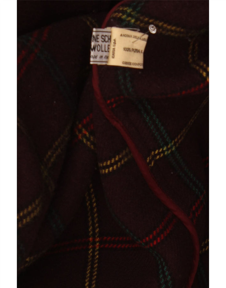 Merlet Mens Hooded Duffle Coat EU 46 Small Burgundy Virgin Wool