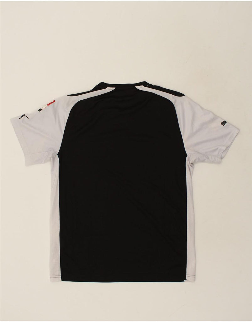 PUMA Mens Graphic T-Shirt Top Large Black Colourblock Polyester | Vintage Puma | Thrift | Second-Hand Puma | Used Clothing | Messina Hembry 