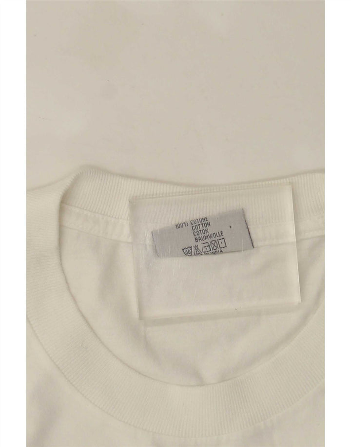 Fila Mens Graphic T-Shirt Top Medium White