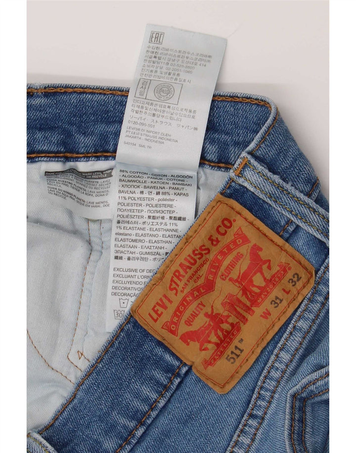 Levi's Mens 511 Slim Jeans W31 L32 Blue Cotton