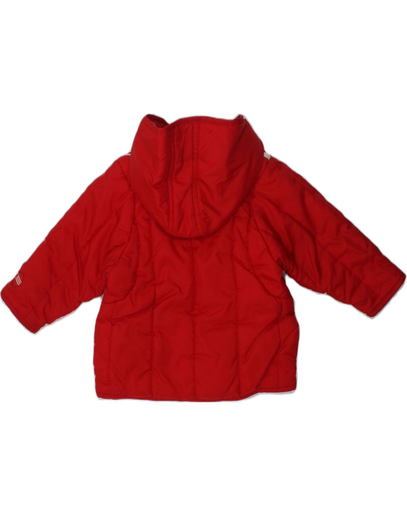 ADIDAS Baby Boys Graphic Hooded Padded Jacket 12-18 Months Red Polyamide | Vintage Adidas | Thrift | Second-Hand Adidas | Used Clothing | Messina Hembry 