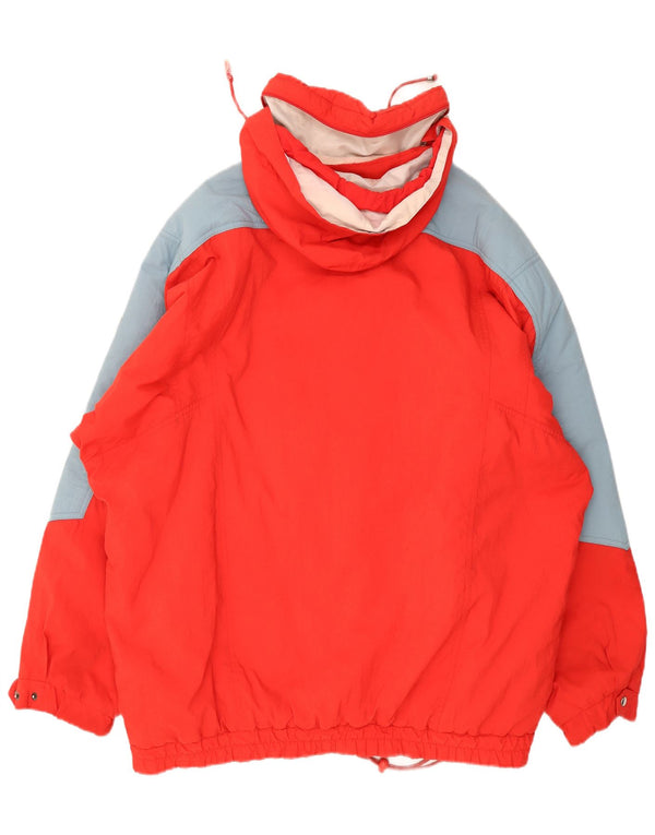 Schoffel Mens Gore-Tex Hooded Anorak Ski Jacket IT 56 3XL Red Colourblock