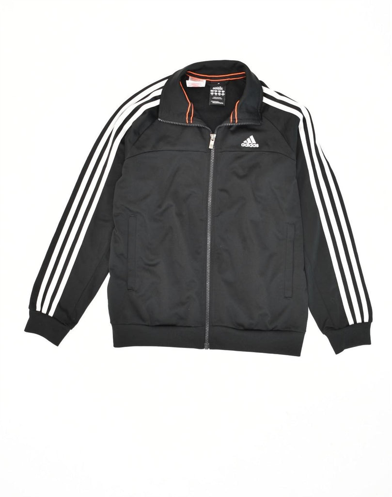 ADIDAS Boys Climalite Tracksuit Top Jacket 11-12 Years Black Polyester | Vintage Adidas | Thrift | Second-Hand Adidas | Used Clothing | Messina Hembry 