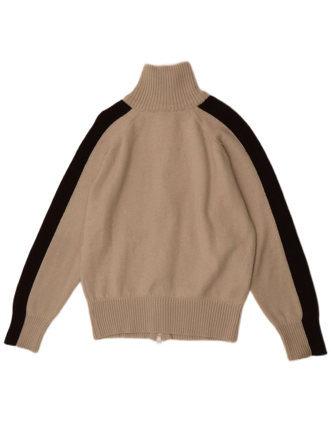 Puma Mens Cardigan Sweater Large Beige Colourblock