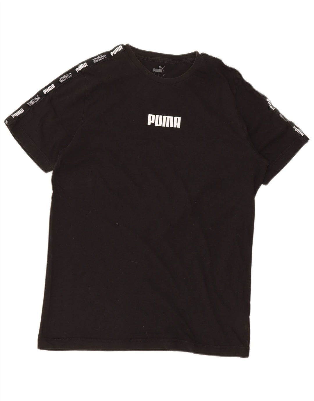 PUMA Mens Graphic T-Shirt Top Medium Black Cotton
