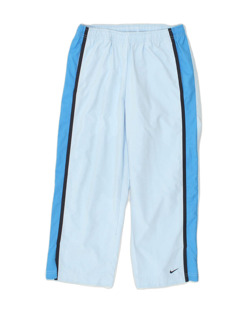 NIKE Womens Capri Tracksuit Trousers Size 4/6 XS Blue Polyester | Vintage Nike | Thrift | Second-Hand Nike | Used Clothing | Messina Hembry 