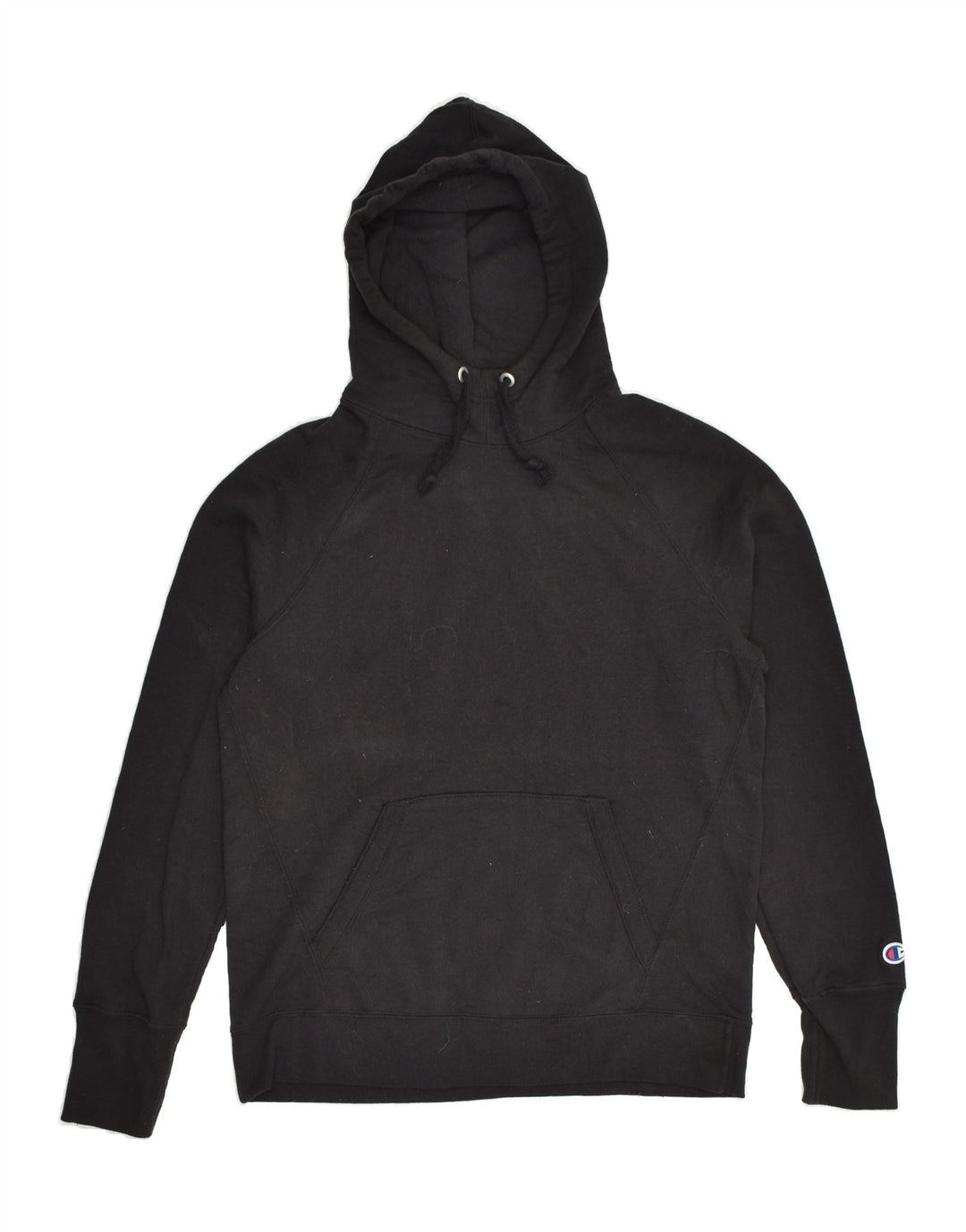 CHAMPION Womens Hoodie Jumper UK 8 Small Black Cotton | Vintage Champion | Thrift | Second-Hand Champion | Used Clothing | Messina Hembry 