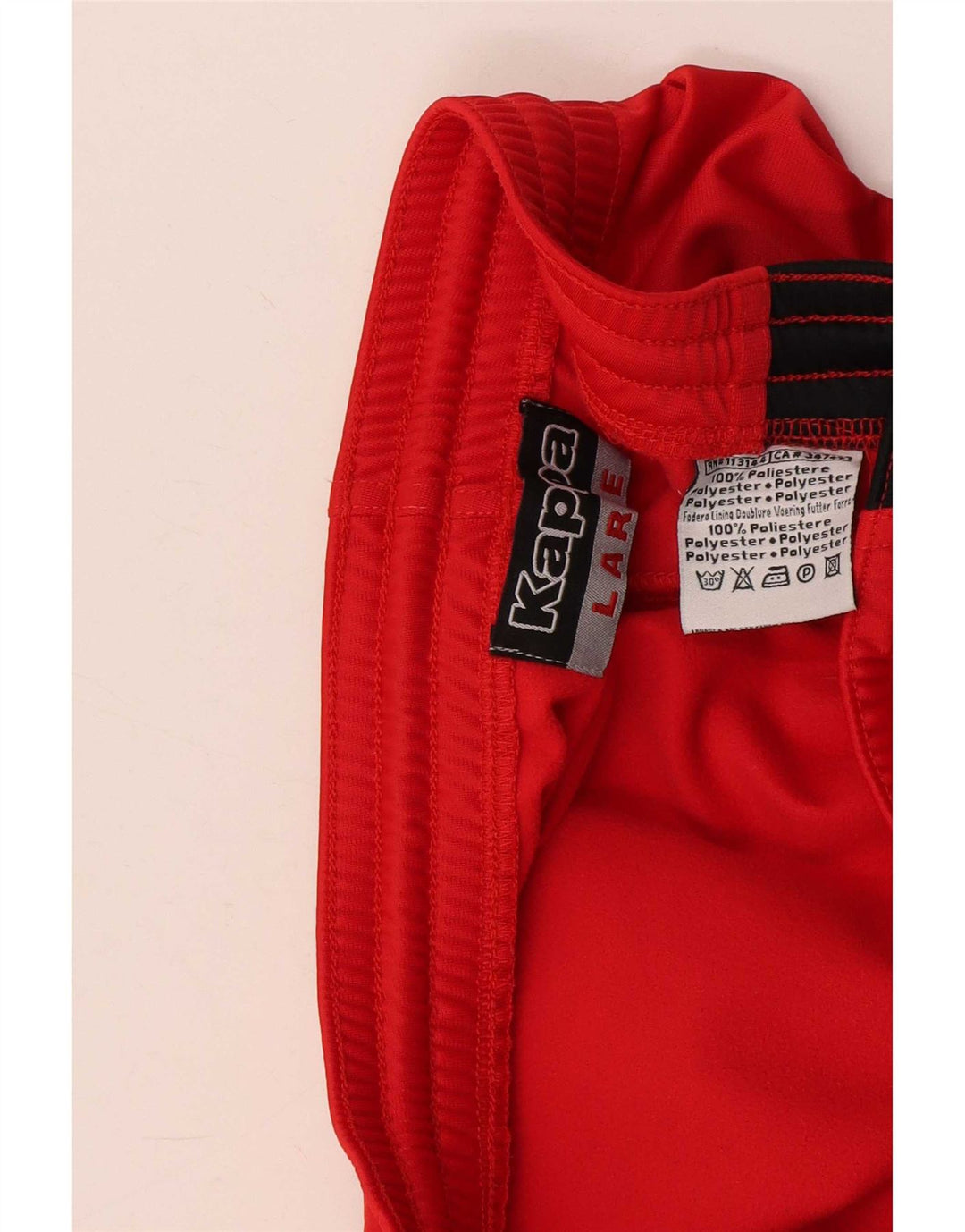 Kappa Mens Tracksuit Trousers Large Red Colourblock Polyester