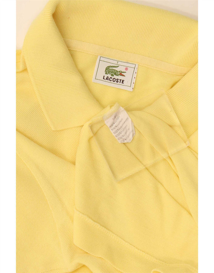 Lacoste Mens Polo Shirt Size 7 2XL Yellow Cotton