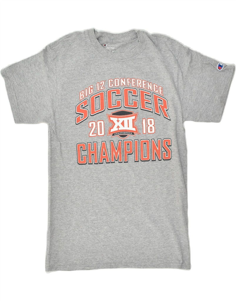 CHAMPION Boys Graphic T-Shirt Top 9-10 Years Small Grey Cotton | Vintage Champion | Thrift | Second-Hand Champion | Used Clothing | Messina Hembry 