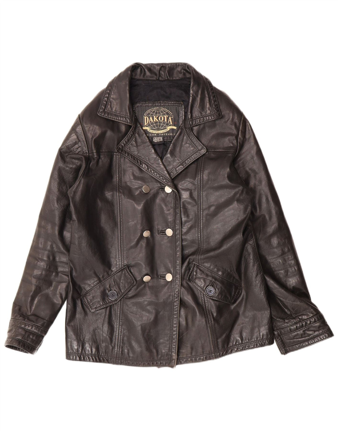 DAKOTA Womens Leather Jacket UK 16 Large Black Leather Classic