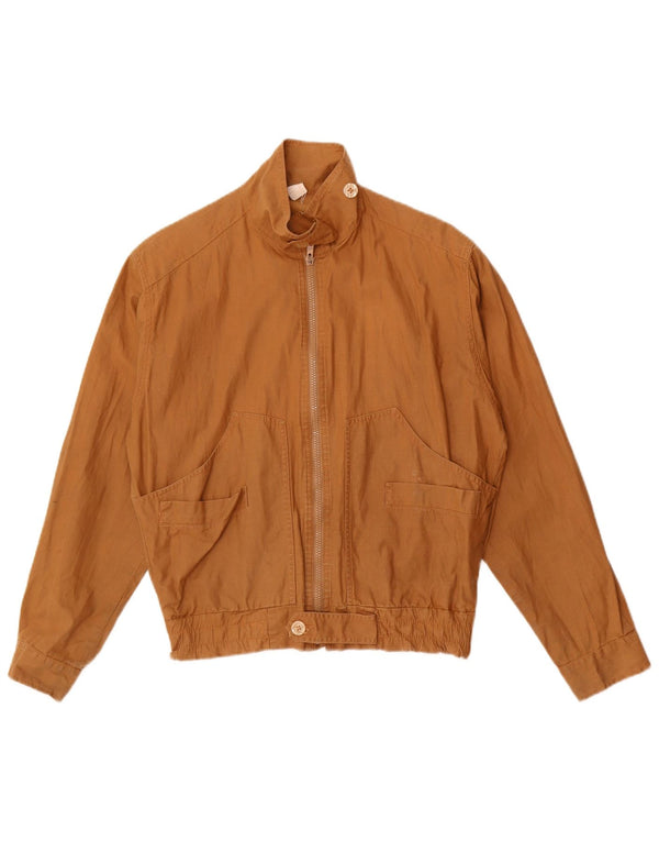 Vintage Womens Bomber Jacket IT 44 Medium Brown