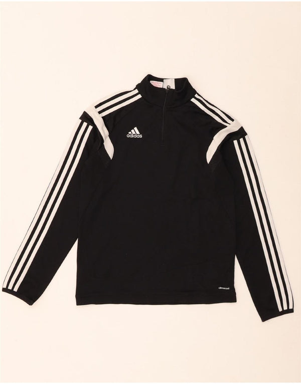 Adidas Boys Climalite Pullover Tracksuit Top 11-12 Years Large Black