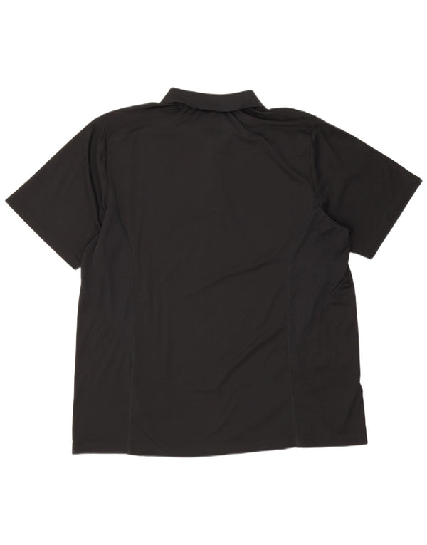 Nike Mens Polo Shirt UK 47/48 2XL Black Colourblock Polyester