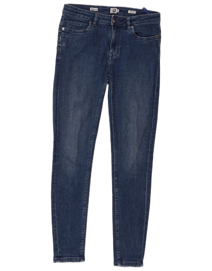 Dack's Womens Slim Jeans IT 42 Medium W30 L28 Blue Cotton