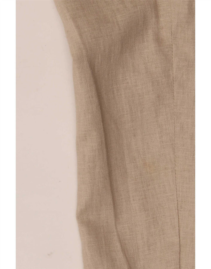 Marks & Spencer Womens 5 Button Blazer Jacket UK 10 Small Beige Linen