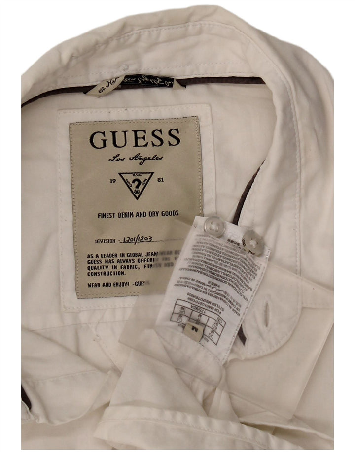 Guess Mens Shirt Medium White Cotton