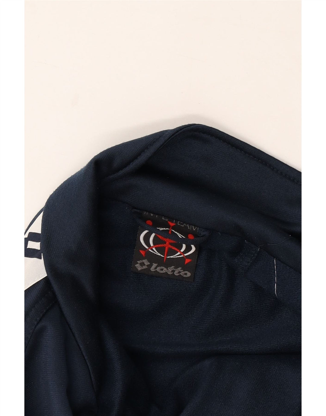 LOTTO Mens Graphic Tracksuit Top Jacket XL Navy Blue Colourblock