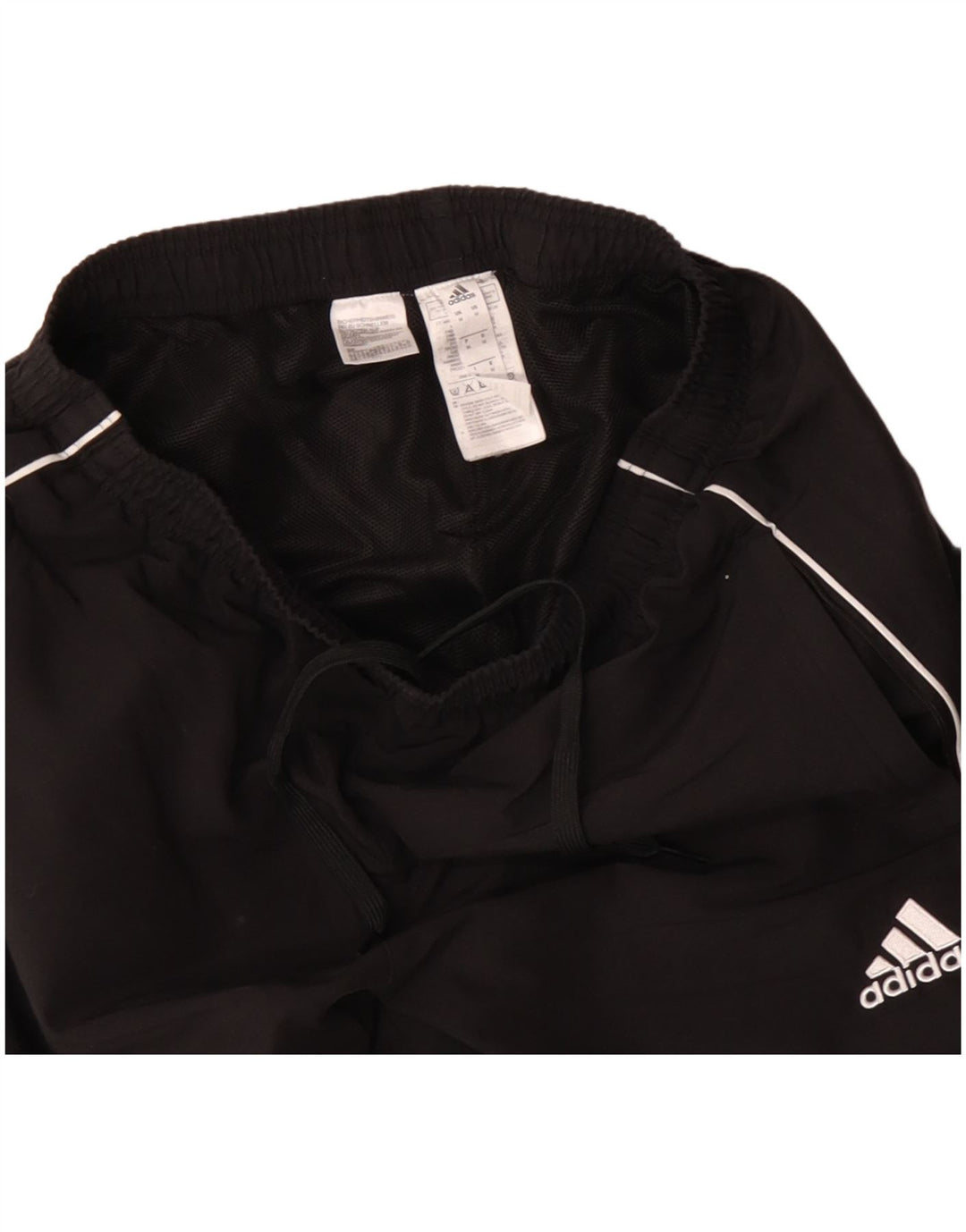 Adidas Mens Tracksuit Trousers Medium Black Polyester