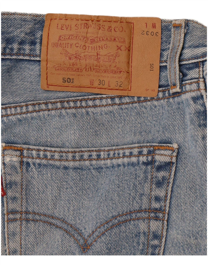 Levi's Womens 501 Denim High Waist Hot Pants W30 Medium  Blue