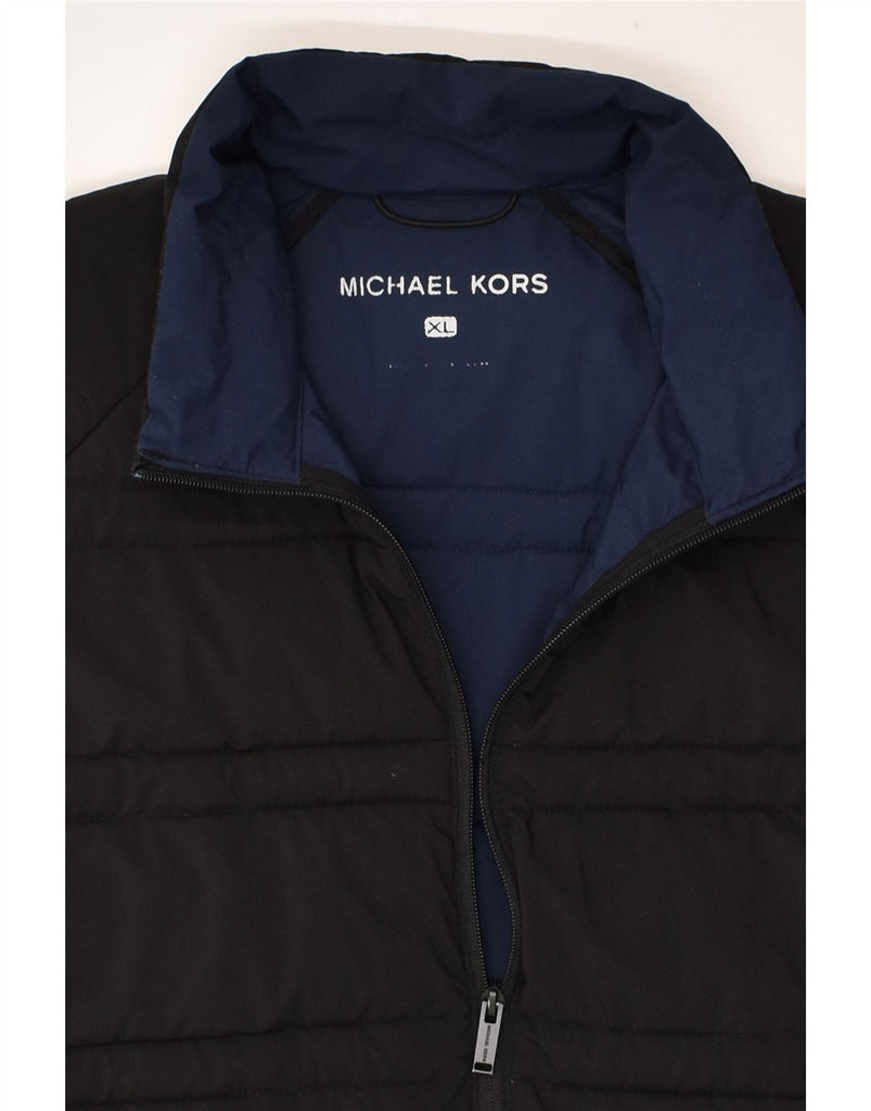 MICHAEL KORS Mens Padded Jacket UK 42 XL Black Polyester | Vintage Michael Kors | Thrift | Second-Hand Michael Kors | Used Clothing | Messina Hembry 