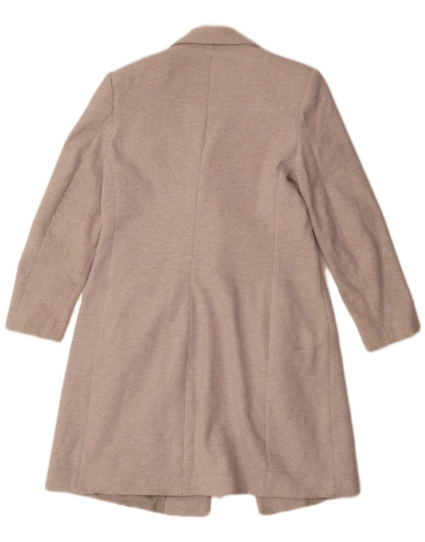 Zara Womens 1 Button Overcoat UK 14 Large Grey Polyester