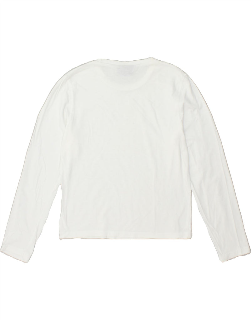 WRANGLER Womens Top Long Sleeve UK 14 Medium White Cotton | Vintage Wrangler | Thrift | Second-Hand Wrangler | Used Clothing | Messina Hembry 