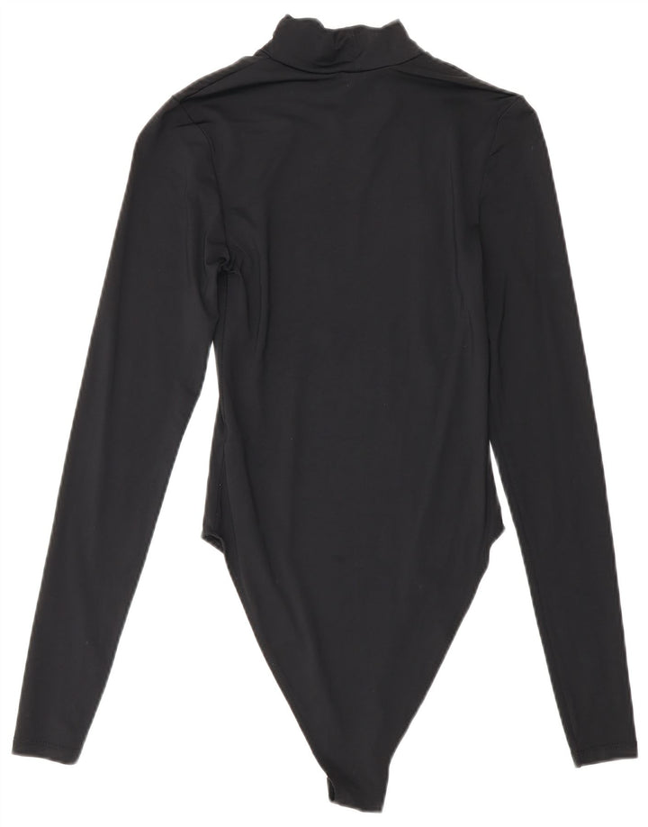 Zara Womens Long Sleeve Bodysuit UK 8 Small Black Polyamide