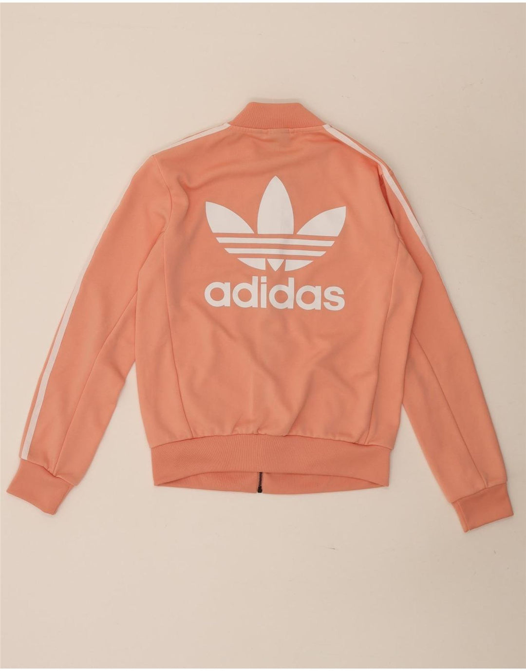 Adidas Womens Graphic Tracksuit Top Jacket UK 8 Small Pink Polyester