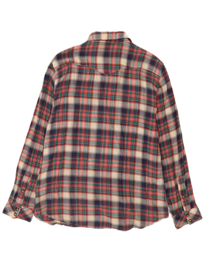 Lee Mens Flannel Shirt Large Multicoloured Check Cotton