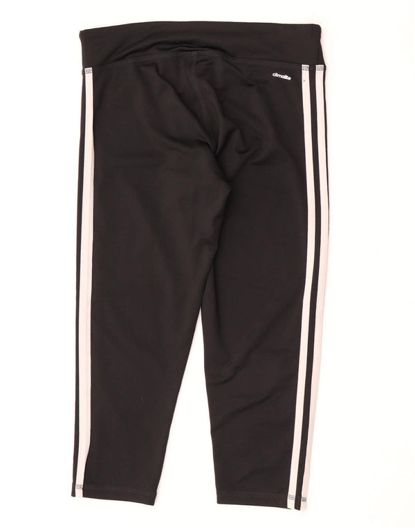 Adidas Womens Climalite Capri Leggings UK 12/14 Medium Black Polyester