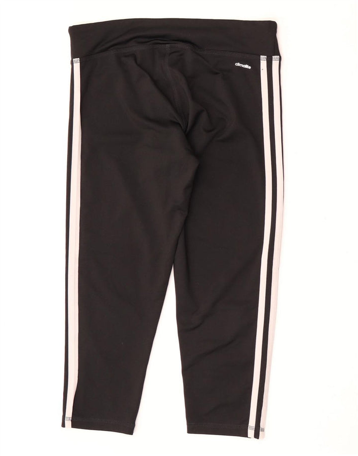 Adidas Womens Climalite Capri Leggings UK 12/14 Medium Black Polyester