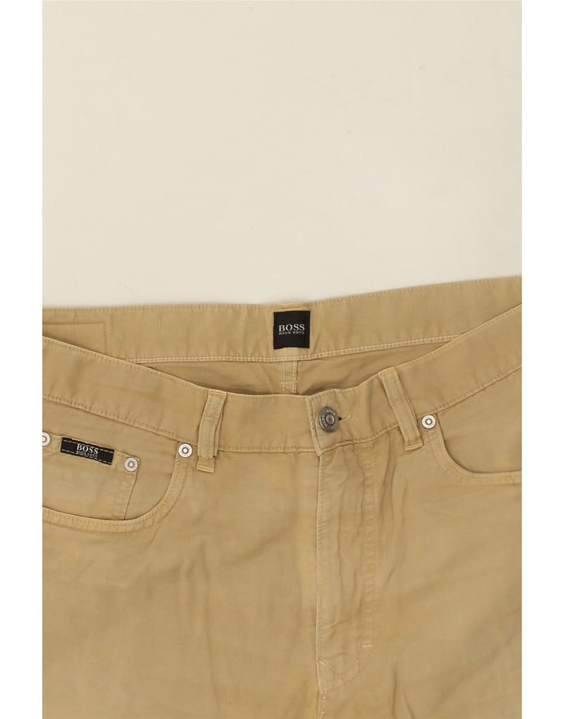 HUGO BOSS Mens Straight Casual Trousers W35 L34 Beige | Vintage Hugo Boss | Thrift | Second-Hand Hugo Boss | Used Clothing | Messina Hembry 