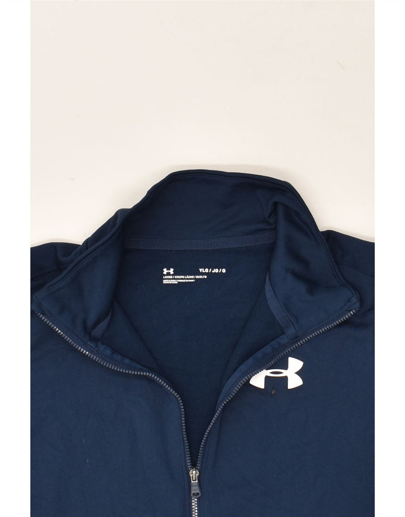 UNDER ARMOUR Boys Tracksuit Top Jacket 11-12 Years Large Navy Blue | Vintage Under Armour | Thrift | Second-Hand Under Armour | Used Clothing | Messina Hembry 