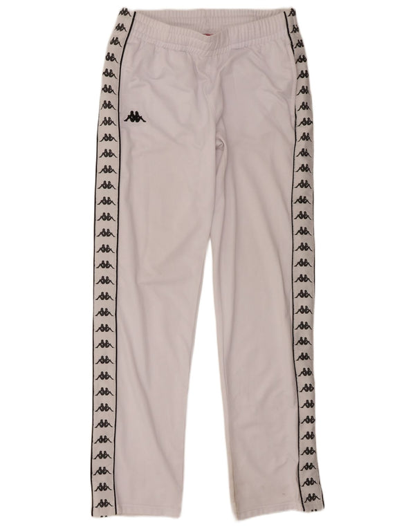 Kappa Mens Graphic Tracksuit Trousers Medium White